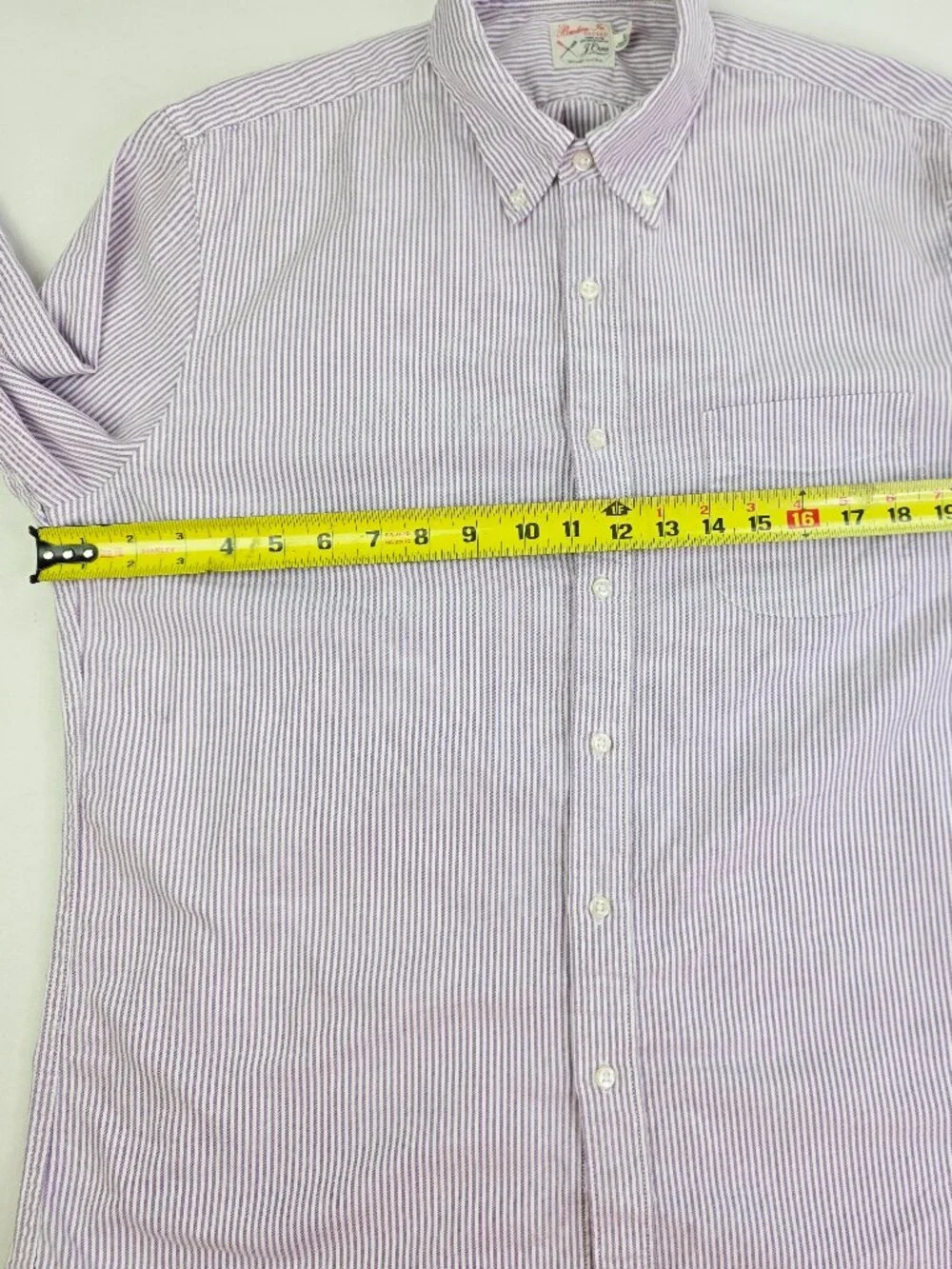 J. Crew Slim The Broken In Oxford Lavender White Stripe Men Sz Large Button Down